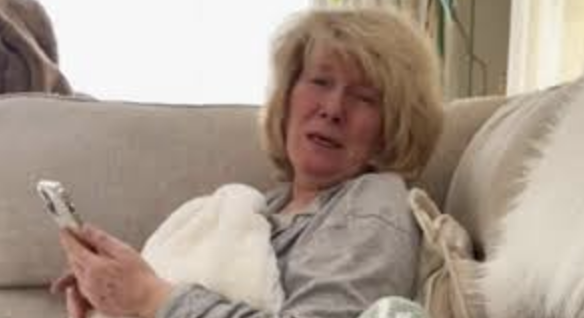A screenshot from the tiktok video "send it to me rachel". The mom is looking at her daughter in destress.